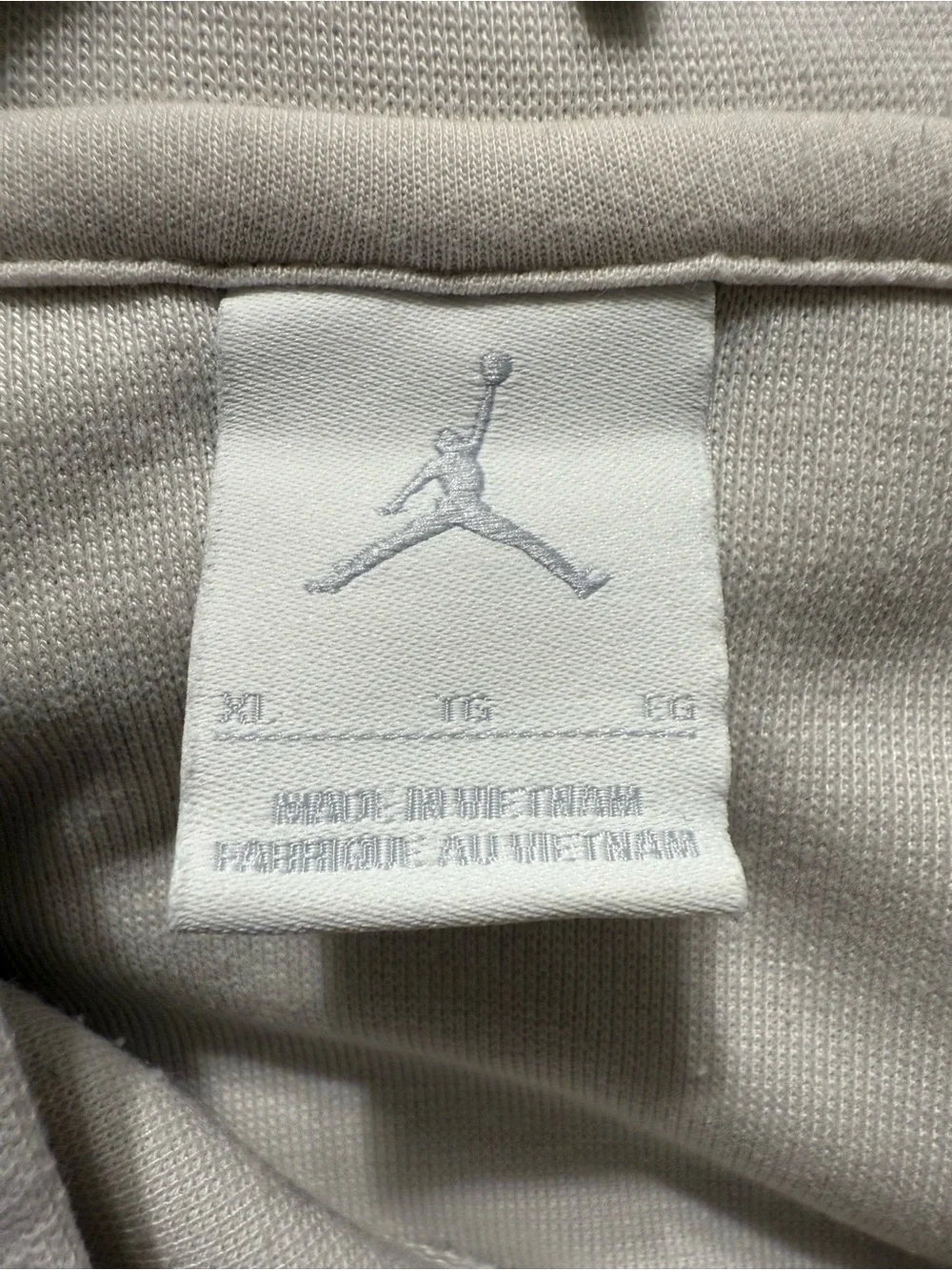 Jordan Light Beige Crewneck Hoodie xl run oversized like a XXL